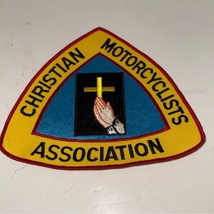 Vintage New Large Christian Motorcyclist Association Back Patch 7.5” X 9”